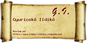 Gyuricskó Ildikó névjegykártya